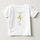 Daffodil verjaardagsmaand maart waterverf T-shirt (Achterkant)