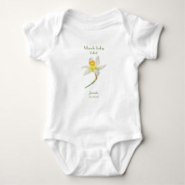 Daffodil verjaardagsmaand maart waterverf T-shirt