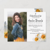 Daffodil Viering van het Leven Fotokaart Kaart (Voorkant / Achterkant)