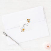 Daffodil voor altijd in ons hart Begrafenis Vierkante Sticker (Envelop)