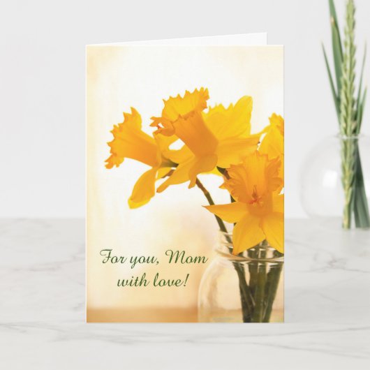  Daffodil voor de geboorte van mama Kaart (Voorkant)