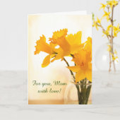  Daffodil voor de geboorte van mama Kaart (Gele Bloem)