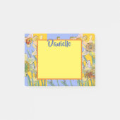 Daffodil Waterverf Art Vrouwen Naam Post It Notes (Voorkant)