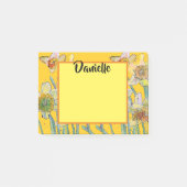 Daffodil Waterverf Art Vrouwen Naam Post It Notes (Voorkant)