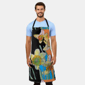 Daffodil Waterverf Bloem Oranje bloemenSchort Schort (Gedragen)