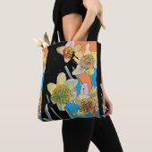 Daffodil Waterverf floral Dames Art Canvas tas (Dichtbij)