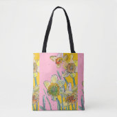 Daffodil Waterverf floral Dames Art Canvas tas (Voorkant)