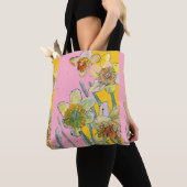 Daffodil Waterverf floral Dames Art Canvas tas (Dichtbij)