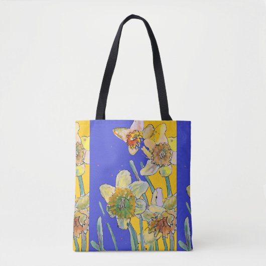 Daffodil Waterverf floral Dames Art Canvas tas (Voorkant)