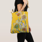 Daffodil Waterverf floral Dames Art Canvas tas (Dichtbij)