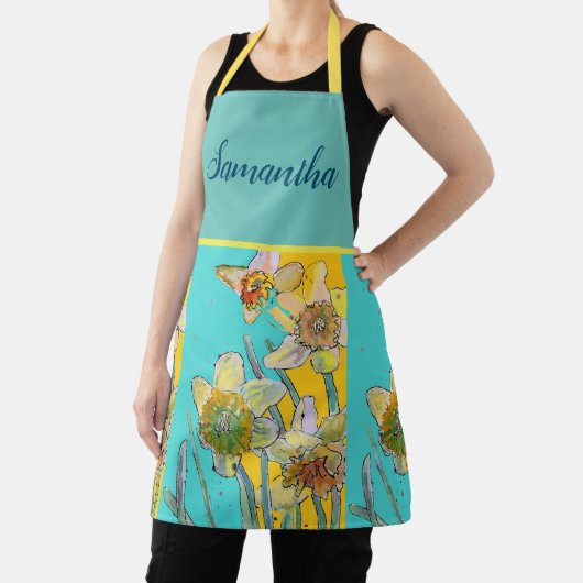 Daffodil Waterverf Flower Yellow Green Spring Schort (Insitu)