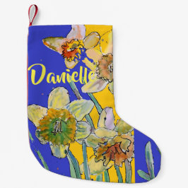 Daffodil Waterverf Flowers Floral Name Stocking Kleine Kerstsok