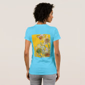 Daffodil Waterverf Flowers Floral Painting T-Shir T-shirt (Achterkant volledig)