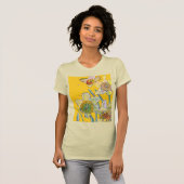 Daffodil Waterverf Flowers Florale verf T-shirt (Voorkant volledig)