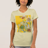 Daffodil Waterverf Flowers Florale verf T-shirt (Voorkant)