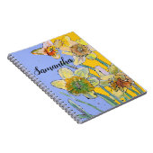 Daffodil Waterverf Journal Floral Womans Notitiebo Notitieboek (Rechterzijde)