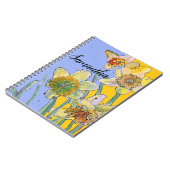 Daffodil Waterverf Journal Floral Womans Notitiebo Notitieboek (Linkerzijde)