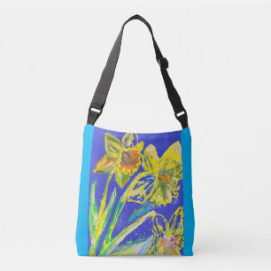 Daffodil Waterverf Painting Crossbody Bag Tas