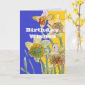 Daffodil Waterverf Yellow Spring Flower Art-kaart Kaart (Gele Bloem)