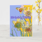 Daffodil Waterverf Yellow Spring Flower Art-kaart Kaart (Gele Bloem)