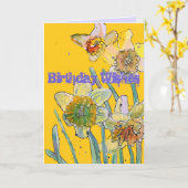 Daffodil Waterverf Yellow Spring Flower Art-kaart Kaart (Gele Bloem)