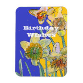 Daffodil Waterverf Yellow Spring Flower Art-kaart Magneet (Verticaal)
