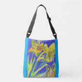 Daffodil Waterverf Zittingsbloem Crossbody Tas (Voorkant)