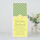 Daffodil Wedding, 4 "x9.25" uitnodiging (Staand voorkant)