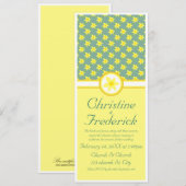 Daffodil Wedding, 4 "x9.25" uitnodiging (Voorkant / Achterkant)