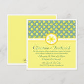 Daffodil Wedding, 5.25 "x5.25" uitnodiging (Voorkant / Achterkant)