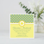 Daffodil Wedding, 5.25 "x5.25" uitnodiging (Staand voorkant)