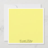 Daffodil Wedding, 5.25 "x5.25" uitnodiging (Achterkant)