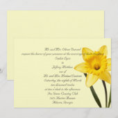 Daffodil Wedding Invitation Kaart (Voorkant / Achterkant)