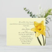 Daffodil Wedding Invitation Kaart (Staand voorkant)