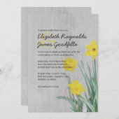 Daffodil Wedding Invitations Kaart (Voorkant / Achterkant)