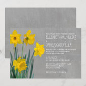 Daffodil Wedding Invitations Kaart (Voorkant / Achterkant)