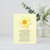 Daffodil ~ Wordsworth Poem Briefkaart (Staand voorkant)