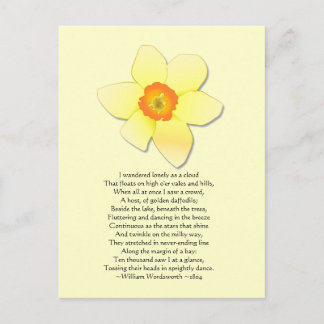 Daffodil ~ Wordsworth Poem Briefkaart