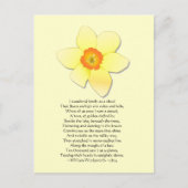 Daffodil ~ Wordsworth Poem Briefkaart (Voorkant)