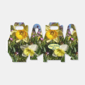 Daffodil Yellow Floral Birthday Cake Favor Box Bedankdoosjes (Uitgevouwen)