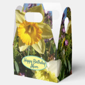 Daffodil Yellow Floral Birthday Cake Favor Box Bedankdoosjes (Geopend)