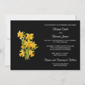 Daffodil Yellow Floral Wedding Kaart (Voorkant)
