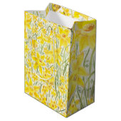 Daffodil Yellow Flower Gift Bag Medium Cadeauzakje (Achterkant Gekanteld)