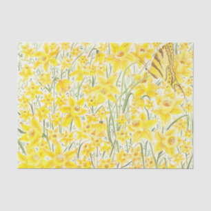 Daffodil Yellow Flower Tissue Paper Tissuepapier