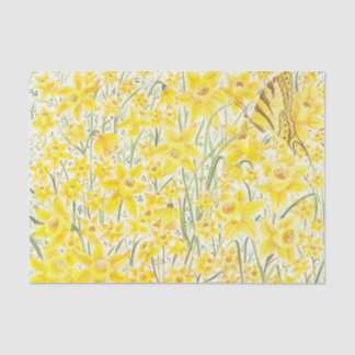 Daffodil Yellow Flower Tissue Paper Tissuepapier