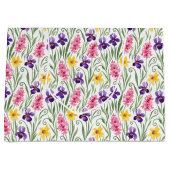 Daffodil Yellow, Iris Purple, Hyacinth Pink Floral Groot Cadeauzakje (Voorkant)