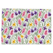 Daffodil Yellow, Iris Purple, Hyacinth Pink Floral Groot Cadeauzakje (Achterkant)