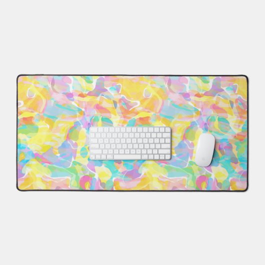 Daffodil Yellow Pastel Abstract Bureaumat (Keyboard & Muis)