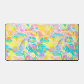 Daffodil Yellow Pastel Abstract Bureaumat (Voorkant)