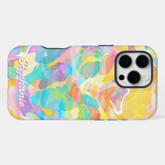 Daffodil Yellow Pastel Abstract iPhone Hoesje (Achterkant horizontaal)